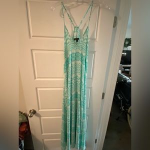Love Stitch Teal Maxi Dress